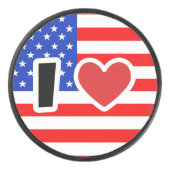 Ik hou van de VS Hockey Puck (Voorkant)