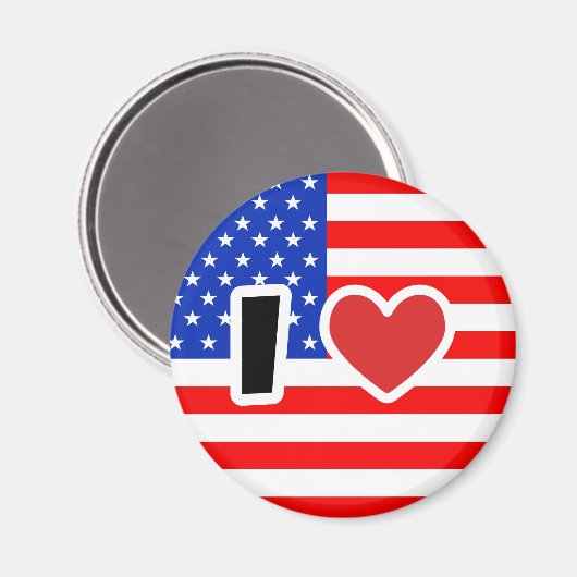 Ik hou van de VS Magneet (Voorkant / Achterkant)