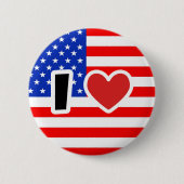 Ik hou van de VS Ronde Button 5,7 Cm (Voorkant)
