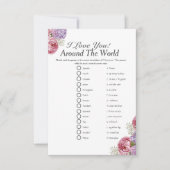 Ik hou van de wereld bloemenspel Vrijgezellenfeest Kaart (Voorkant)