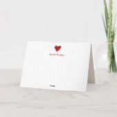 Ik hou van de wereld en de mijne T-shirt Feestdagen Kaart (Achterkant)