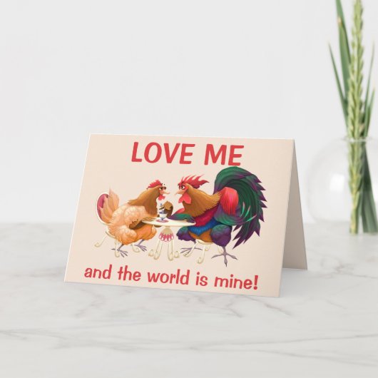 Ik hou van de wereld en de mijne T-shirt Feestdagen Kaart (Voorkant)