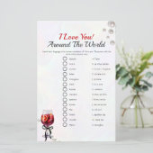 Ik hou van de wereld Vrijgezellenfeest spel (Staand voorkant)