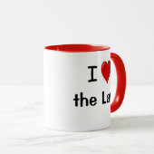 Ik hou van de wet die ik hoor. mok (Voorkant rechts)