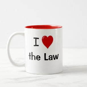 Ik hou van de wet - Funny Legal Quote Lawyer Gezeg Tweekleurige Koffiemok