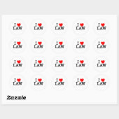 Ik hou van de wet ronde sticker (Vel)