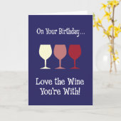 Ik hou van de wijn die je bij de geboorte bent kaart (Gele Bloem)