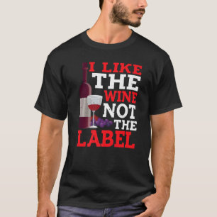 Ik hou van de wijn, niet van het etiket - premium t-shirt