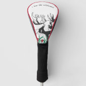 Ik hou van de wilde natuur Rustic Wildflower Moose Golfheadcover (Voorkant)