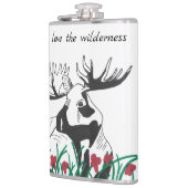 Ik hou van de wildernis dier herten eland heupfles (Links)