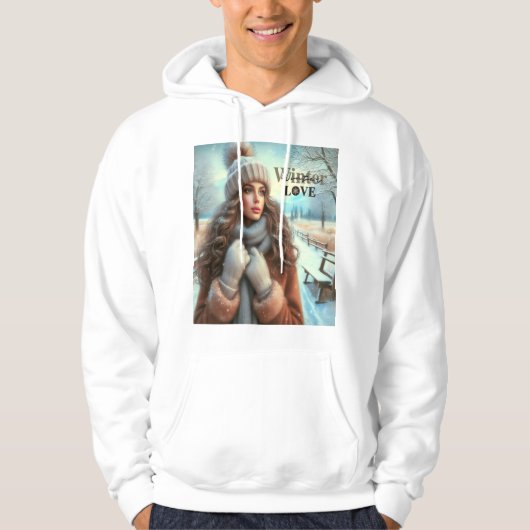 Ik hou van de winter hoodie (Voorkant)