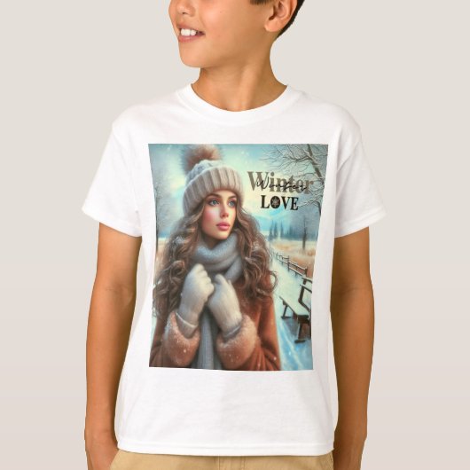 Ik hou van de winter t-shirt (Voorkant)