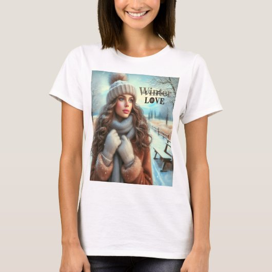 Ik hou van de winter t-shirt (Voorkant)