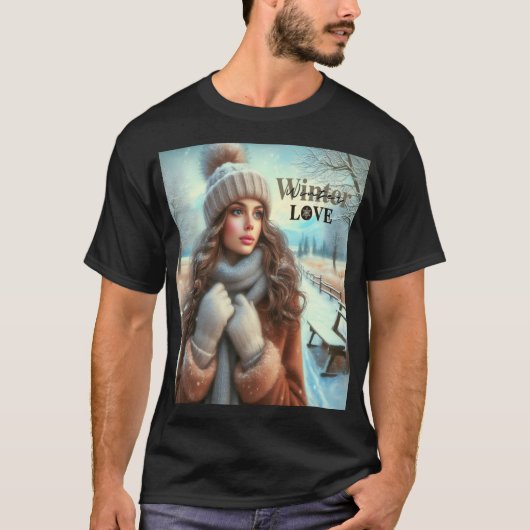 Ik hou van de winter t-shirt (Voorkant)