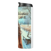 Ik hou van de winter thermosbeker (Geroteerd rechts)