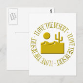 Ik hou van de woestijn briefkaart (Voorkant / Achterkant)