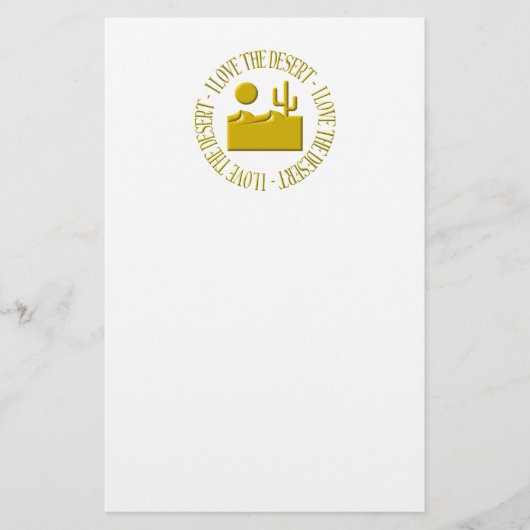 Ik hou van de woestijn briefpapier (Voorkant)