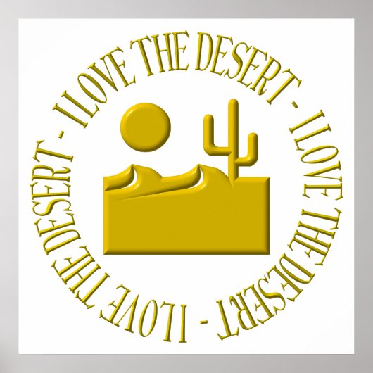 Ik hou van de woestijn poster (Voorkant)