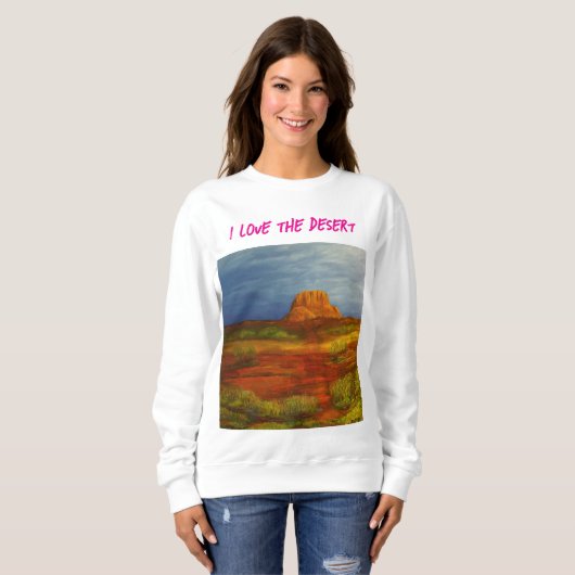 Ik hou van de woestijn trui (Voorkant volledig)