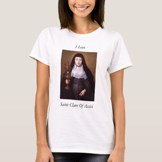 ik hou van de zangerik van assisi t-shirt (Voorkant)