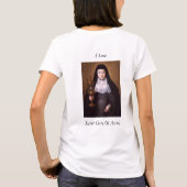 ik hou van de zangerik van assisi t-shirt (Achterkant)
