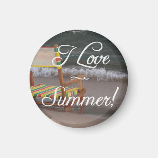 "Ik hou van de zomer" Beach Scene Magnet