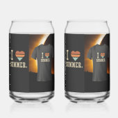 Ik hou van de zomer blikvorm glas (Voorkant)