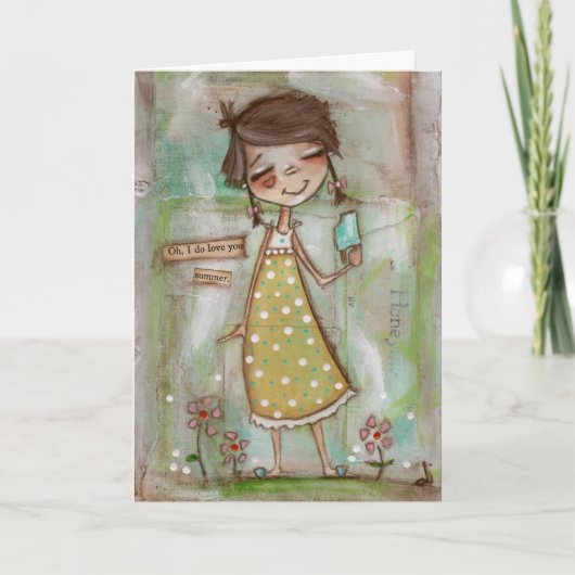 Ik hou van de zomer en jij - Wenskaart Kaart (Voorkant)