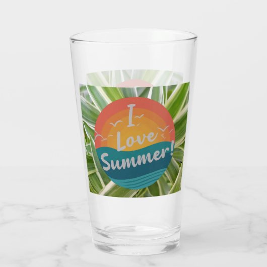 Ik hou van de zomer glas (Achterkant)