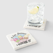 Ik hou van de zomer - ik schreeuw!! stenen onderzetter (Zijkant)