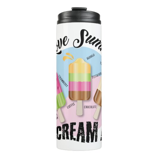 Ik hou van de zomer - ik schreeuw!! Vaktijd Thermosbeker (Voorkant)