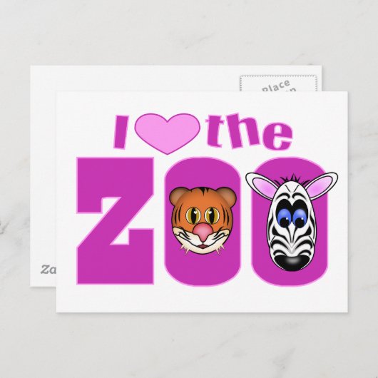 Ik hou van de Zoo Briefkaart (Voorkant / Achterkant)