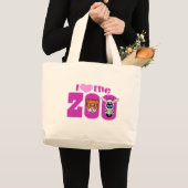 Ik hou van de Zoo Grote Tote Bag (Voorkant (product))