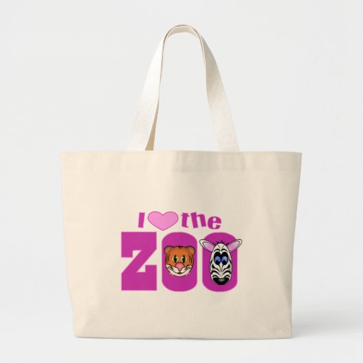 Ik hou van de Zoo Grote Tote Bag (Voorkant)