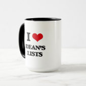 Ik hou van Dean's Lijsten Mok (Voorkant links)