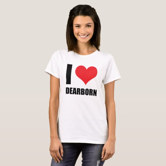 Ik hou van Dearborn T-shirt (Voorkant volledig)
