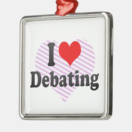 Ik hou van debatteren metalen ornament (Links)