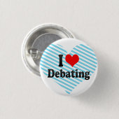Ik hou van debatteren ronde button 3,2 cm (Voorkant /achterkant)