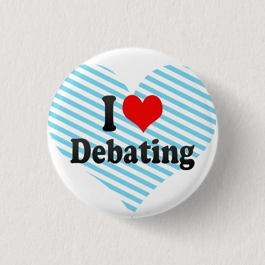 Ik hou van debatteren ronde button 3,2 cm (Voorkant)