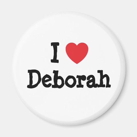 Ik hou van Deborah hart T-shirt Magneet (Voorkant)