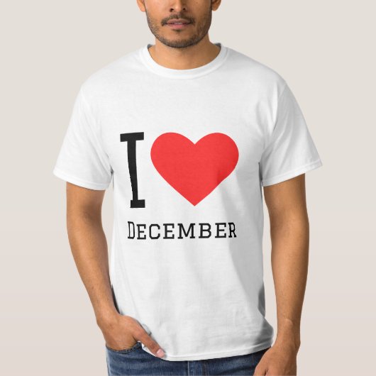 Ik hou van December T-shirt (Voorkant)