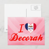 Ik hou van Decorah, Iowa Briefkaart (Voorkant / Achterkant)