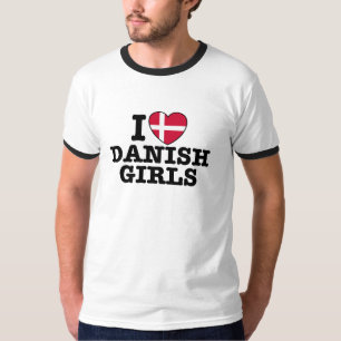 Ik hou van Deense meisjes T-shirt