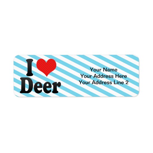 Ik hou van Deer Etiket (Voorkant)
