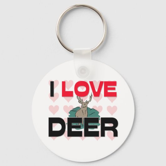Ik hou van Deer Sleutelhanger (Voorkant)