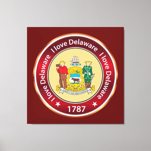 Ik hou van Delaware Canvas Afdruk (Voorkant)
