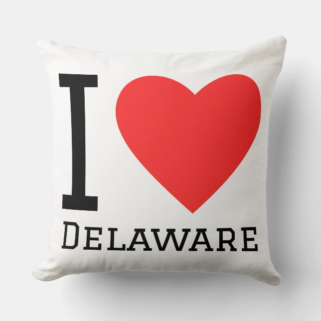 Ik hou van Delaware Kussen (Voorkant)