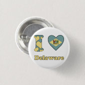 Ik hou van Delaware Ronde Button 3,2 Cm (Voorkant /achterkant)