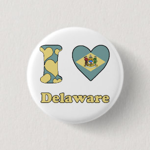 Ik hou van Delaware Ronde Button 3,2 Cm