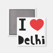 Ik hou van Delhi Magneet (Voorkant / Achterkant)